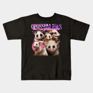 Opossum Pals, not your average pets - Funny Opossums - 90s bootleg Kids T-Shirt